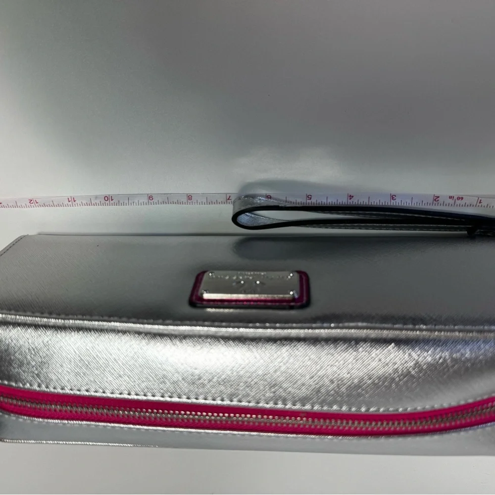 Soto Massini Milano Silver Metallic Ballet Clutch Bag
